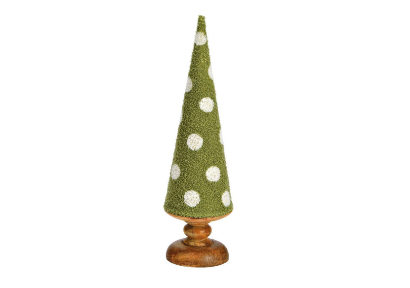 Arbre de Noël décoratif - Mangue et textile vert 11 x 40 x 11 cm - 10041466 - WURM