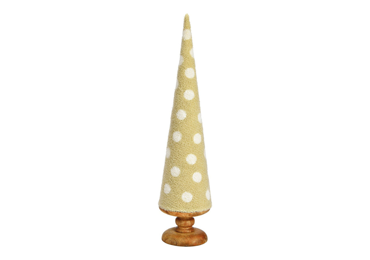 Arbre de Noël décoratif - Mangue et textile beige clair 13 x 54 x 13 cm - 10041467 - WURM
