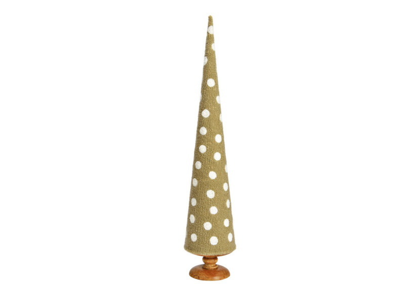 Arbre de Noël décoratif - Mangue et textile beige 16 x 78 x 16 cm - 10041468 - WURM