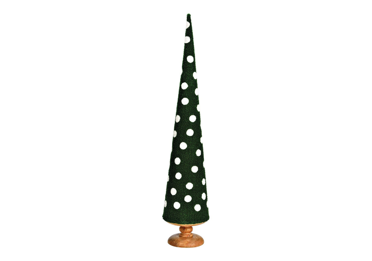 Arbre de Noël décoratif - Mangue et textile vert foncé 16 x 78 x 16 cm - 10041469 - WURM