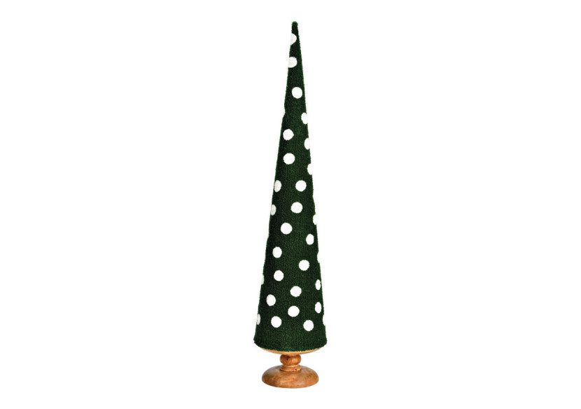 Arbre de Noël décoratif - Mangue et textile vert foncé 16 x 78 x 16 cm - 10041469 - WURM
