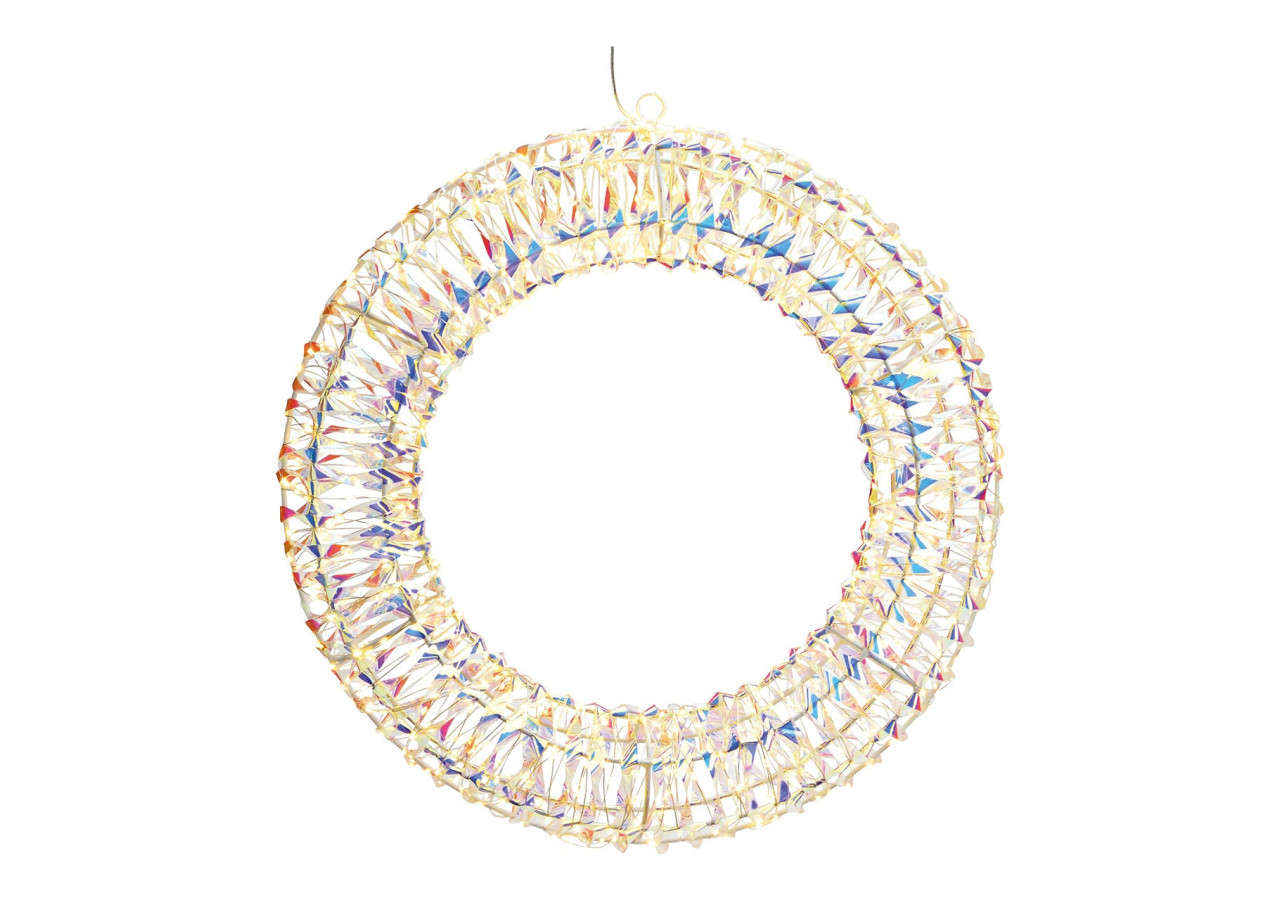 Couronne LED avec minuterie - 600 LEDs, 6/18h, IP44, 50cm - 10041513 - WURM