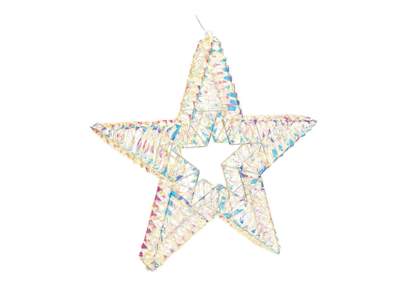 Étoile lumineuse avec minuterie - 1440 LEDs, chaud, IP44, 60x60x10cm - 10041515 - WURM