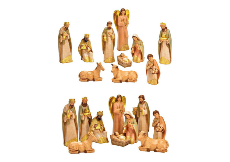 Set de crèche - 10 figurines en poly multicolore, 6-23cm - 10041604 - WURM