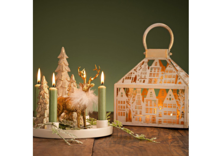 Lanterne Ville en Métal - Blanche 24x26x14cm - 10041640 - WURM 2