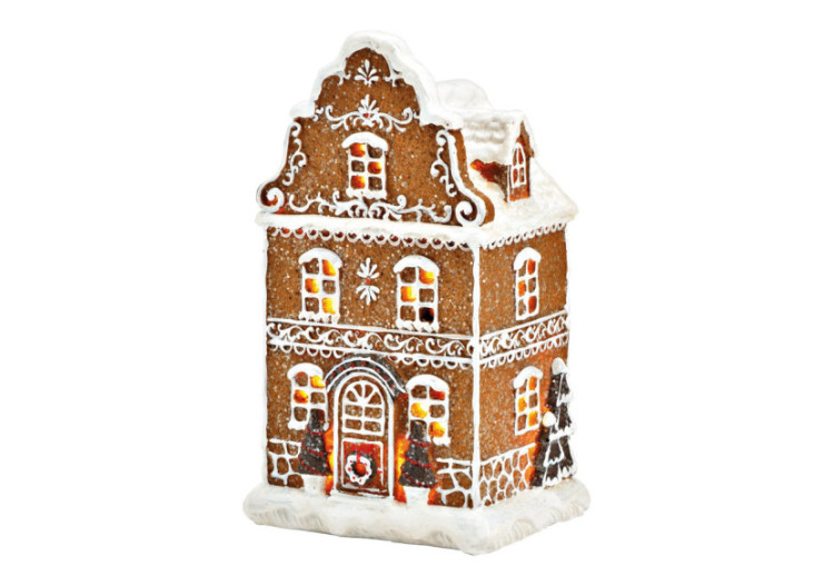 Maison en pain d'épice avec neige en poly - 12 x 20 x 9 cm - 10041724 - WURM