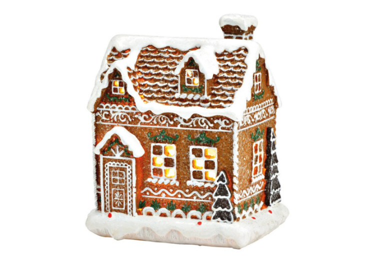 Maison en pain d'épice en poly - 12 x 16 x 9 cm - 10041725 - WURM