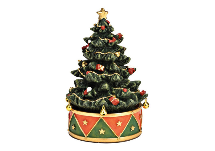 Boîte à musique Sapin - Musique Jingle Bells en poly 12x18x12cm - 10041781 - WURM