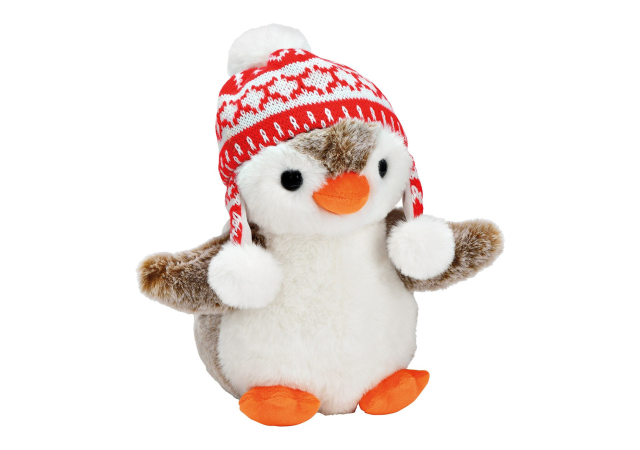 Pinguin en peluche avec bonnet d'hiver - 24x23x16cm - 10041897 - WURM