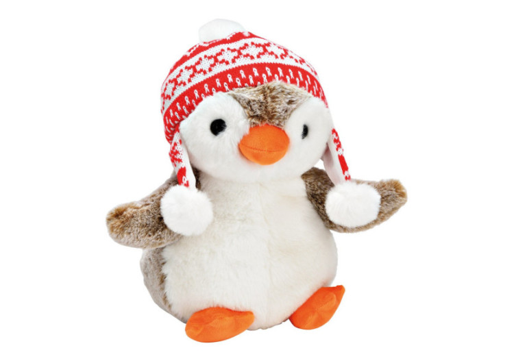 Pinguin en peluche avec bonnet d'hiver - 24x28x18cm - 10041898 - WURM