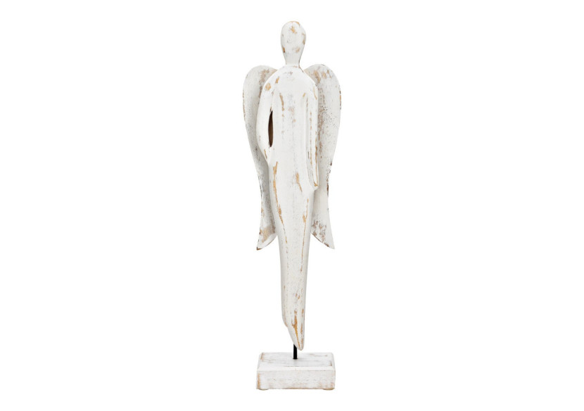 Figurine Ange - Bois de Mangue Blanc 16x59x10cm - 10041909 - WURM