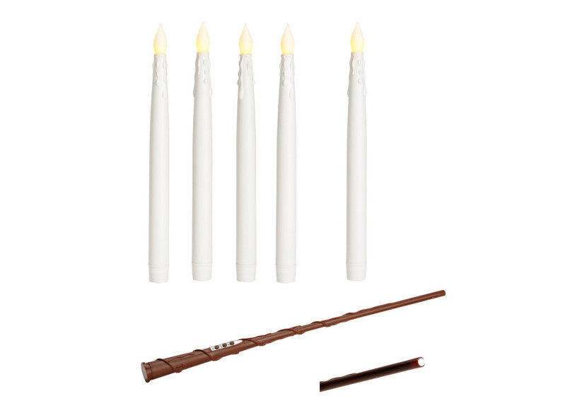Bougies LED - Ensemble de 5 avec télécommande, 28x2cm, sur piles - 10041980 - WURM