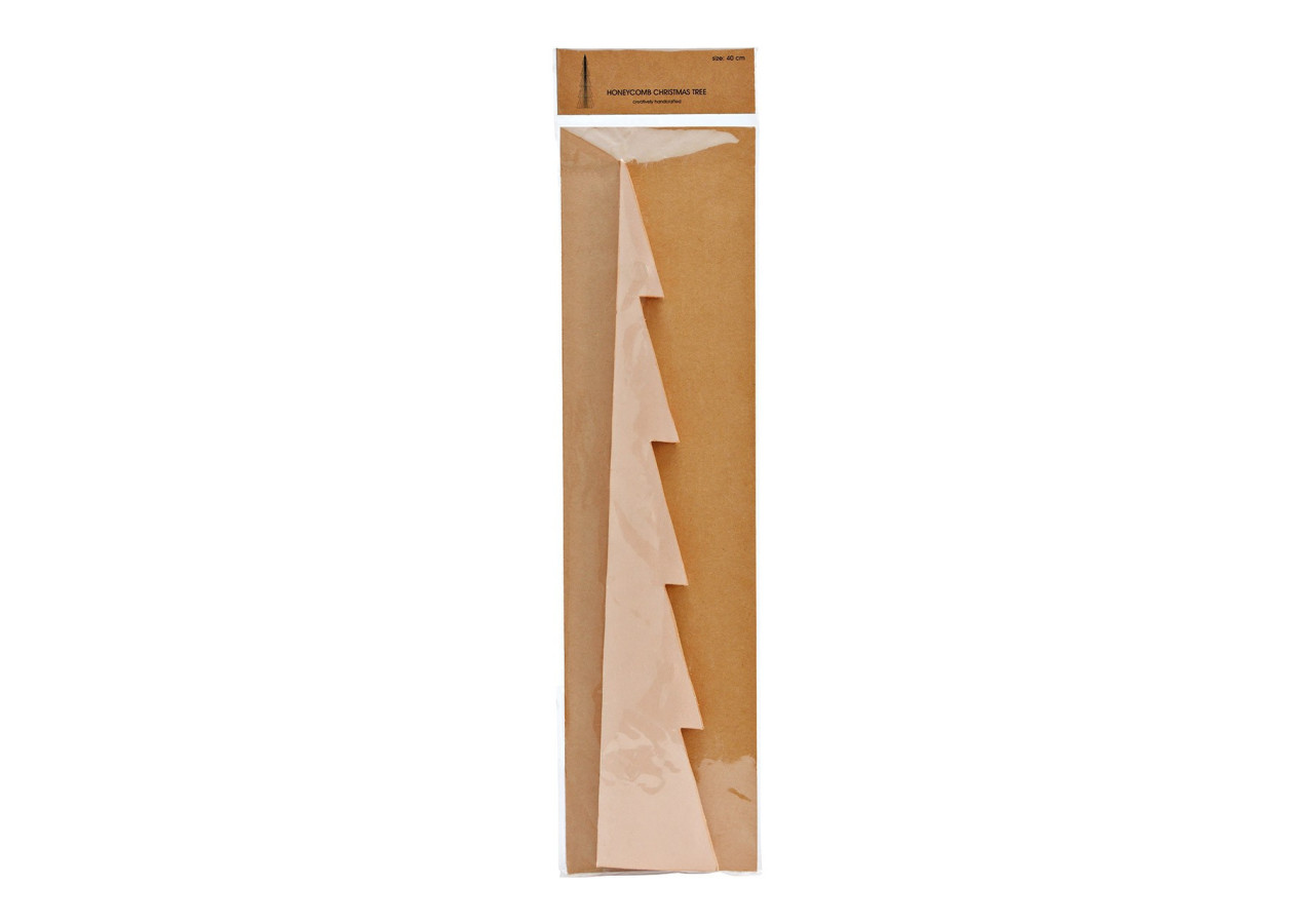 Arbre en Papier Honeycomb - Beige 14x40x14cm - 10042033 - WURM