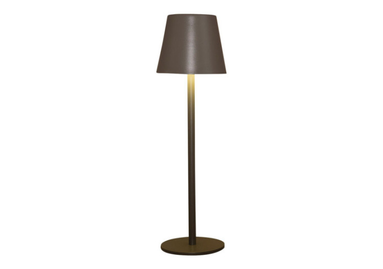 Lampe de Table LED - Dimmable, Touch on/off, Indoor/Outdoor, Métal Mat Taupe, 9x27x9cm - 10042143 - WURM