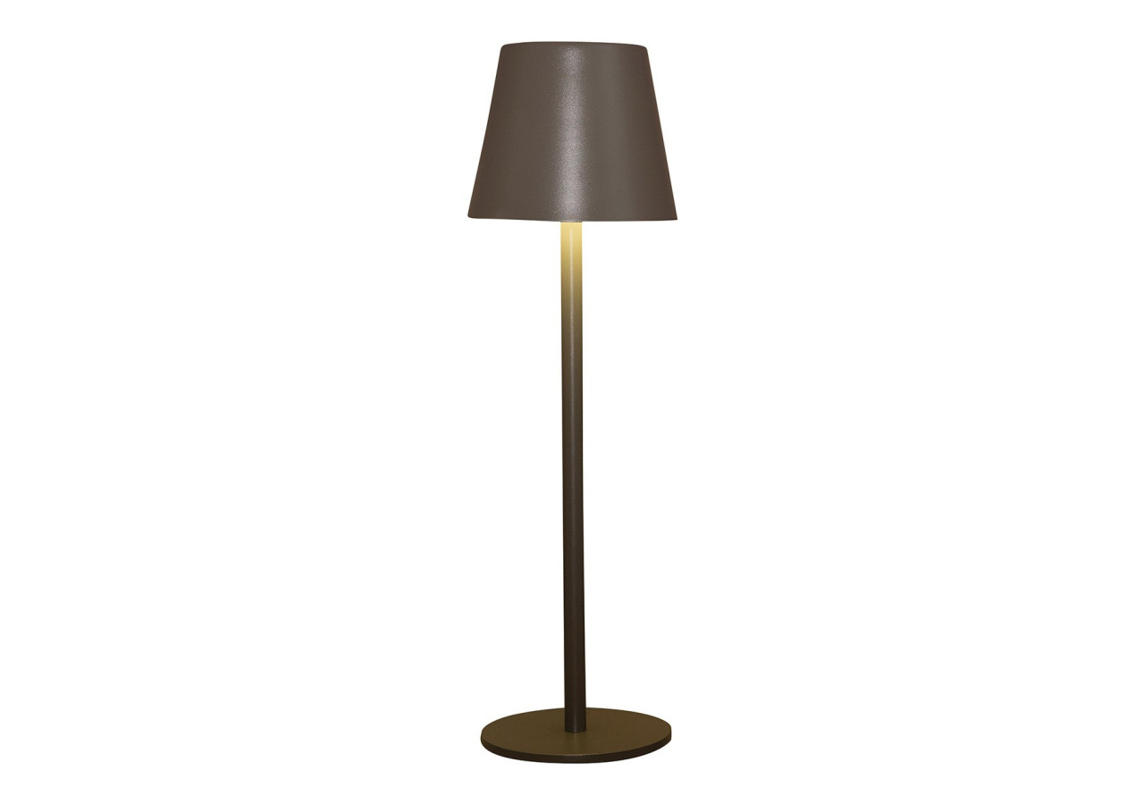 Lampe de Table LED - Dimmable, Touch on/off, Indoor/Outdoor, Métal Mat Taupe, 9x27x9cm - 10042143 - WURM