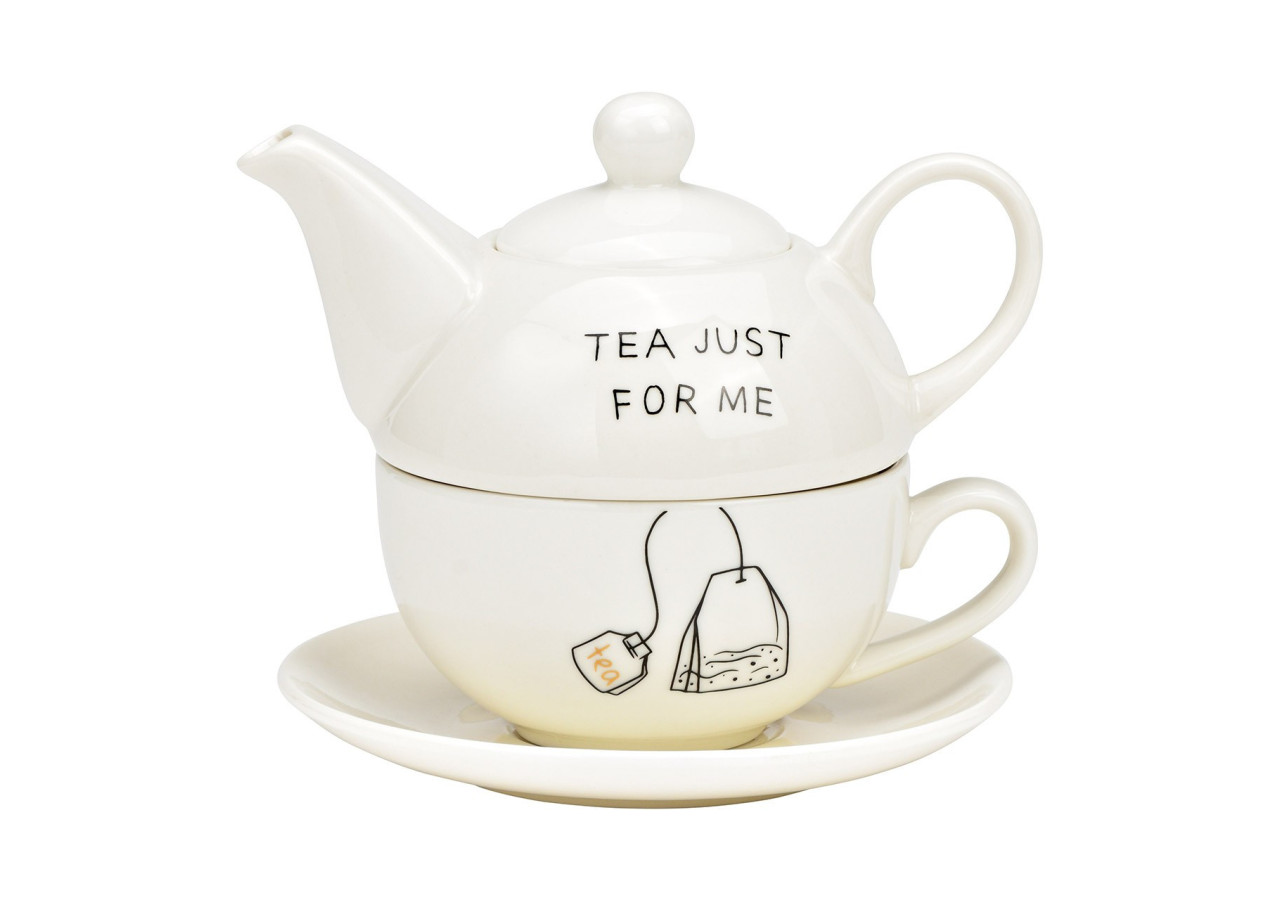 Ensemble de Thé - Porcelaine blanche 3 pièces 15x16x15cm 400ml/250ml - 10042159 - WURM