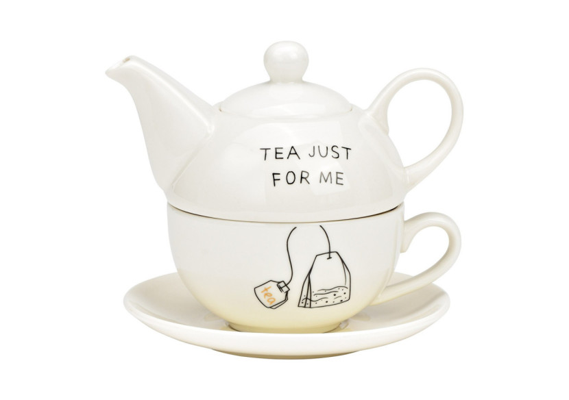 Ensemble de Thé - Porcelaine blanche 3 pièces 15x16x15cm 400ml/250ml - 10042159 - WURM