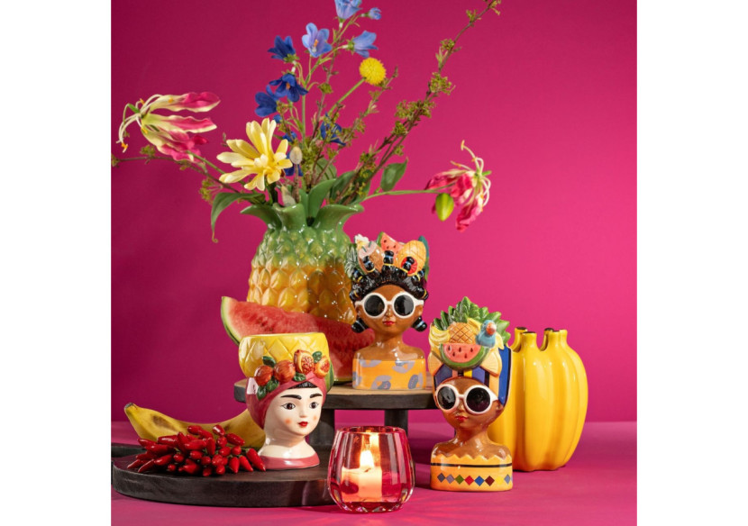 Vase Ananas - Keramik jaune 15x21x15cm - 10042306 - WURM