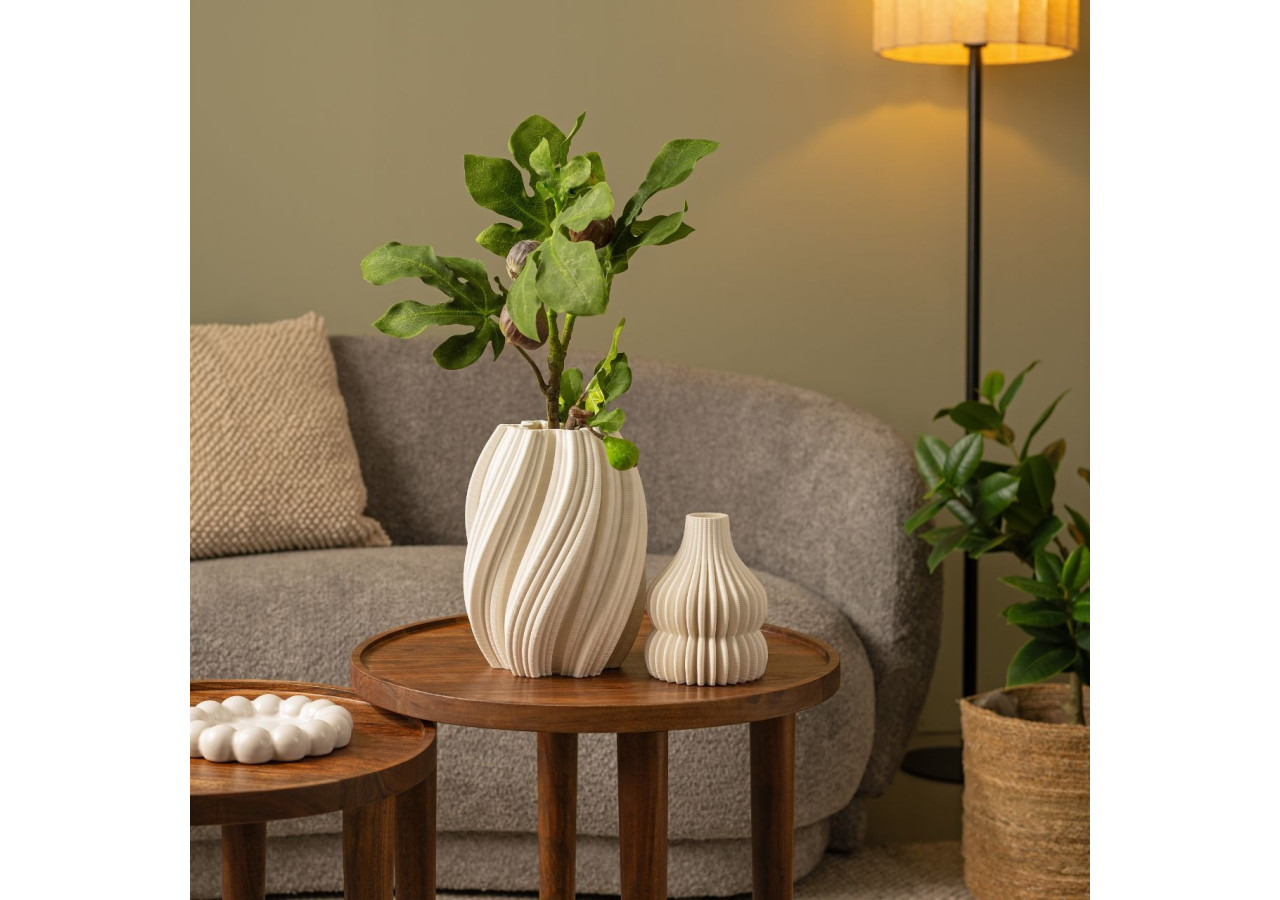 Vase en céramique 3D - Design élégant pour fleurs séchées 12x16x12cm - 10042657 - WURM