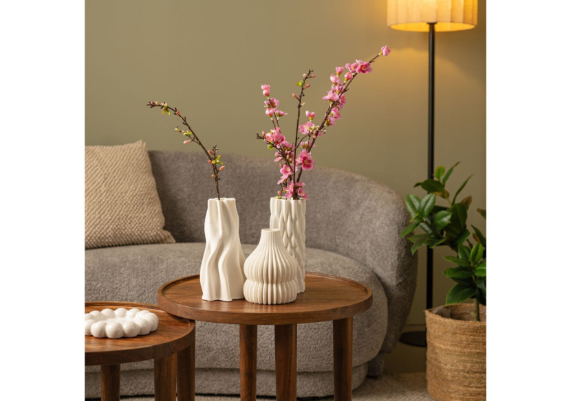 Vase en céramique 3D - Style contemporain pour fleurs séchées 8x22x8cm - 10042660 - WURM Vase en céramique 3D - Style contemporain pour fleurs séchées 8x22x8cm - 10042660 - WURM