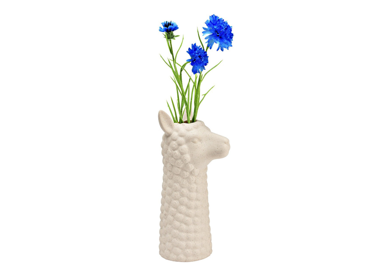 Vase Alpaka Kopf - Finition sable en céramique 13x27x11cm - 10042794 - WURM