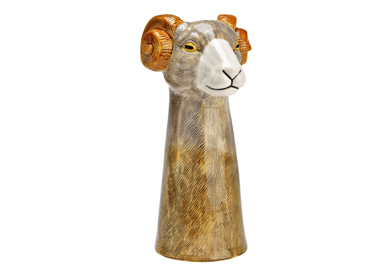 Vase Widder Kopf - Céramique marron 15x30x14cm - 10042823 - WURM