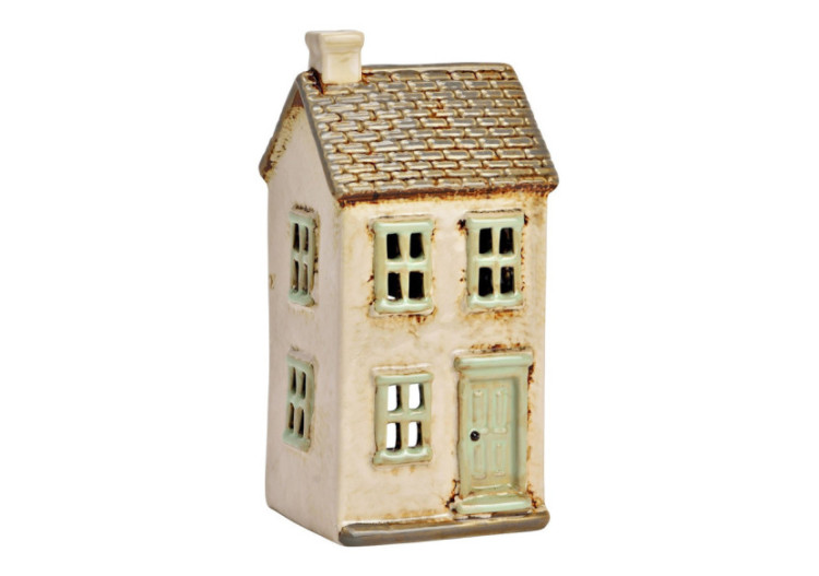 Maison lumineuse en grès - Gris et beige 10x20x8cm - 10042963 - WURM