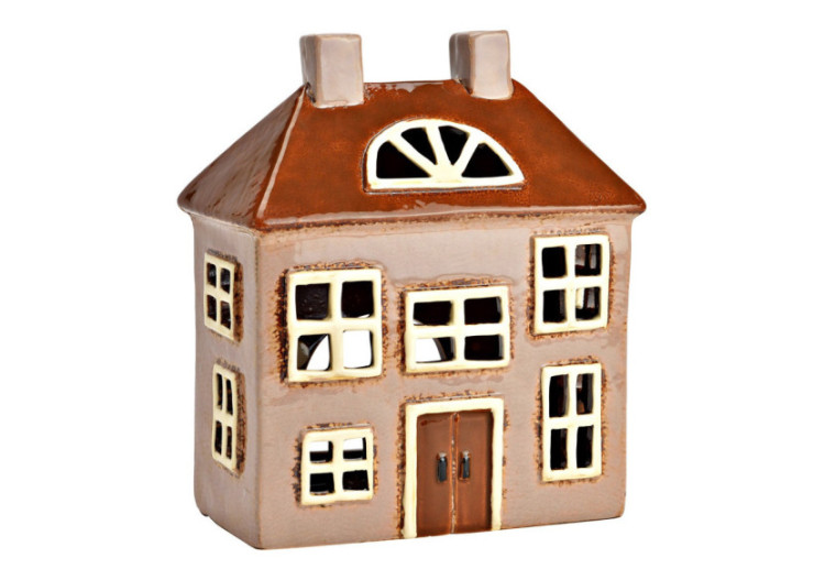 Maison lumineuse en grès - Brun 18x21x9cm - 10042965 - WURM