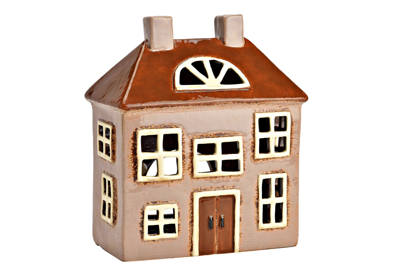 Maison lumineuse en grès - Brun 18x21x9cm - 10042965 - WURM