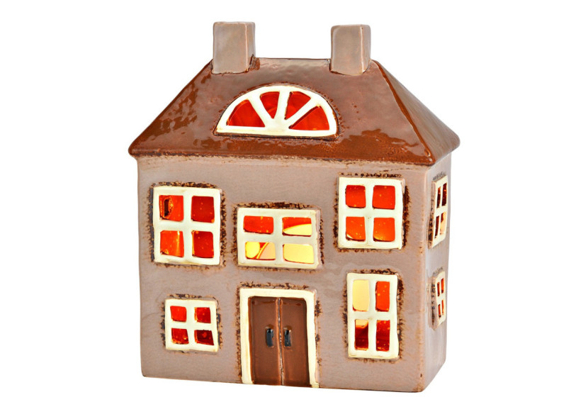 Maison lumineuse en grès - Brun 18x21x9cm - 10042965 - WURM