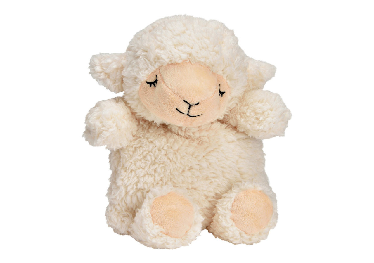 Coussin chauffant en forme de mouton - Polyester blanc 22x31x10cm - 10043046 - WURM