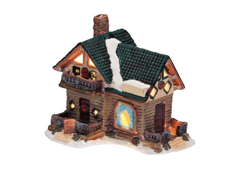 Lanterne en Porcelaine en Forme de Blockhaus - Décoration Colorée - 10055324 - WURM