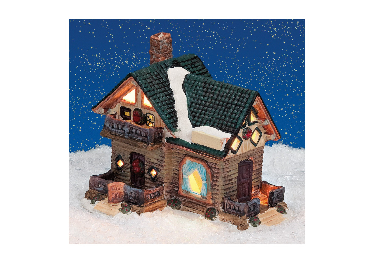 Lanterne en Porcelaine en Forme de Blockhaus - Décoration Colorée - 10055324 - WURM