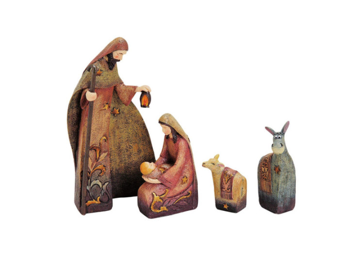 Set de Figurines de Crèche en Poly - 4 pièces, de 6 à 22 cm - 10055852 - WURM