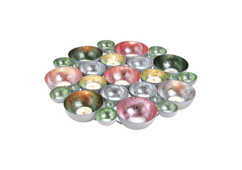 Bol/Lanterne en Métal - Rose, Turquoise, 40x5x40cm - 10055981 - WURM Bol/Lanterne en Métal - Rose, Turquoise, 40x5x40cm - 10055981 - WURM