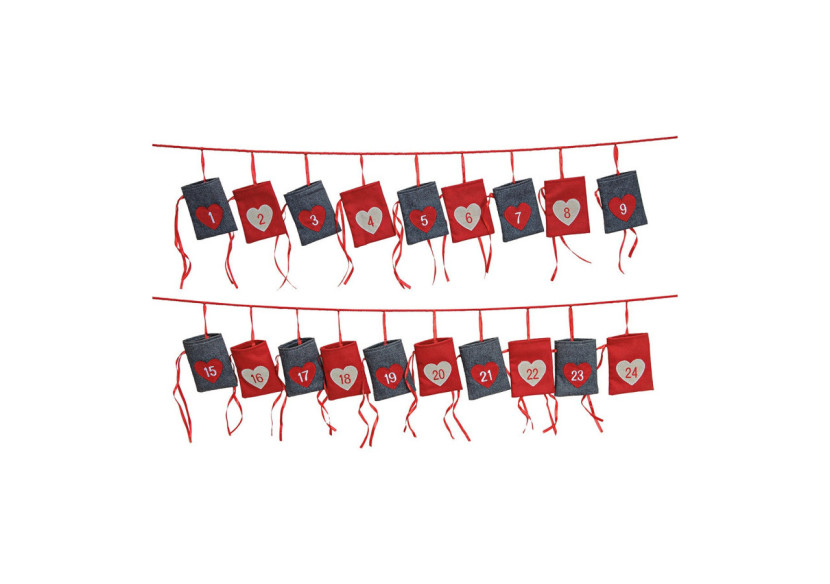 Calendrier de l'Avent en Textile - 24 Sachets, 340cm - 10056023 - WURM