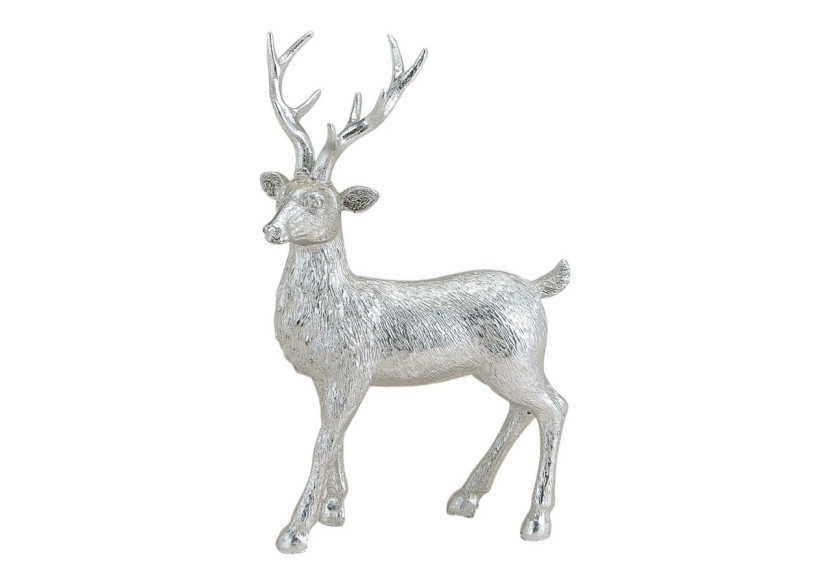 Cerf Argenté en Poly - 14x8x21cm - 10056068 - WURM