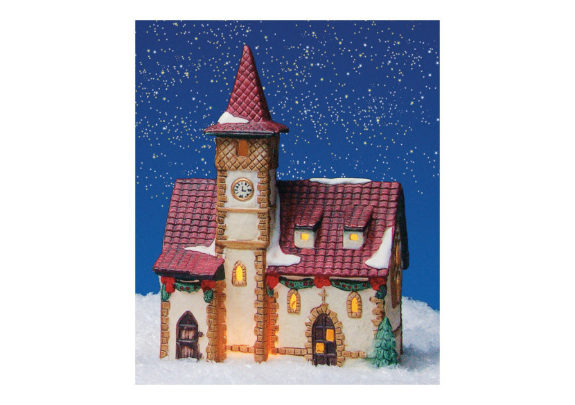 Église Lichthaus de Bayern - Porcelaine colorée 15x20x8 cm - 10056101 - WURM