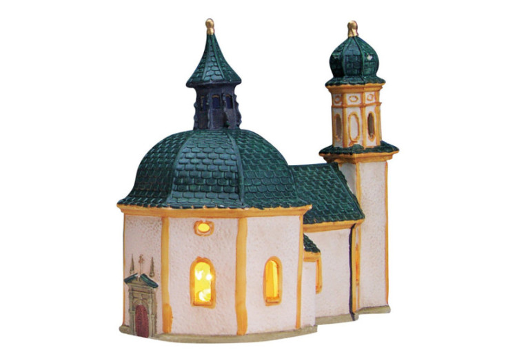 Maison lumineuse 'Église de la mer' - Porcelaine colorée 20 x 21 x 11 cm - 10056727 - WURM