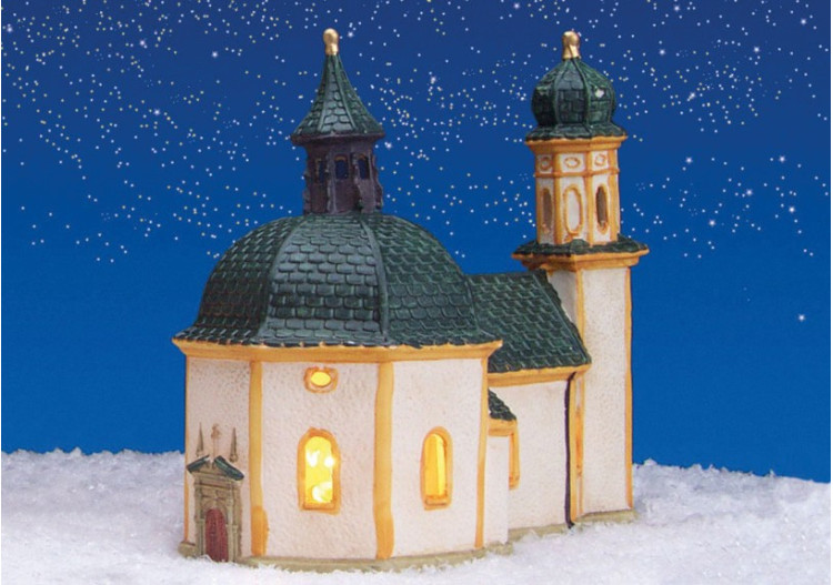 Maison lumineuse 'Église de la mer' - Porcelaine colorée 20 x 21 x 11 cm - 10056727 - WURM 2