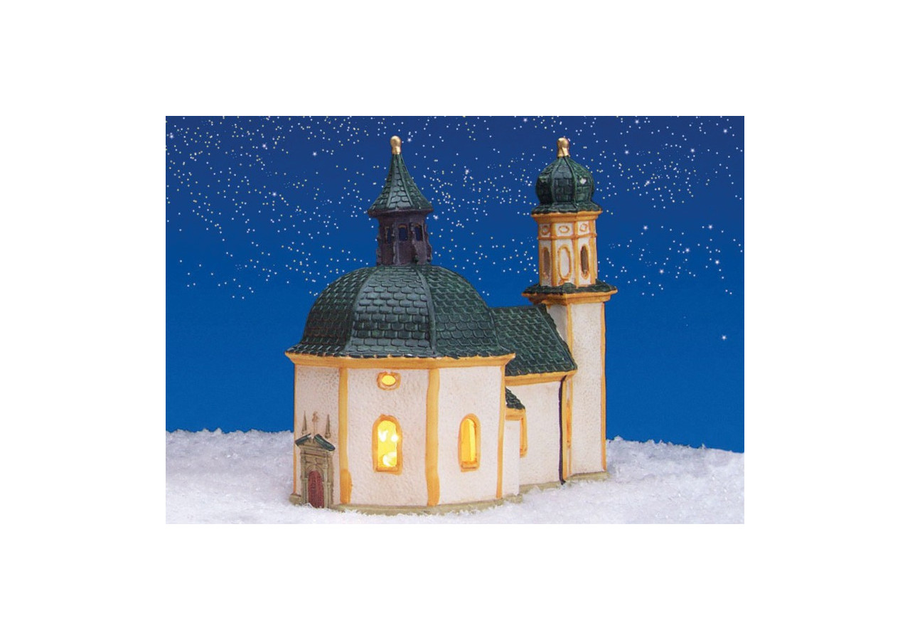 Maison lumineuse 'Église de la mer' - Porcelaine colorée 20 x 21 x 11 cm - 10056727 - WURM