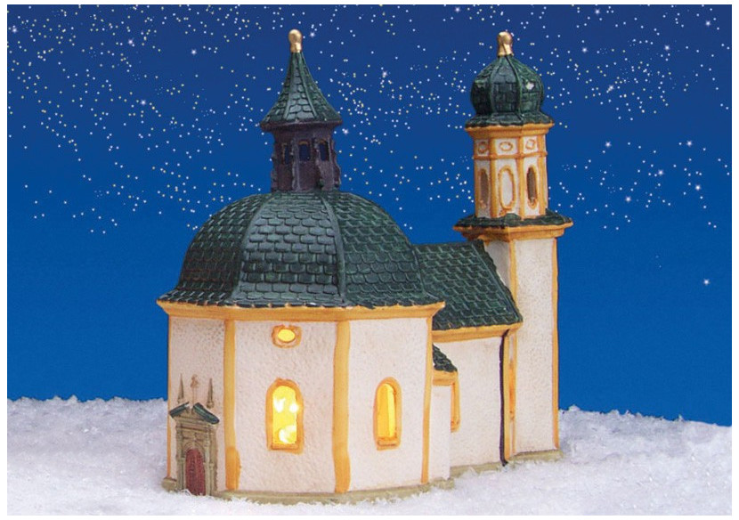 Maison lumineuse 'Église de la mer' - Porcelaine colorée 20 x 21 x 11 cm - 10056727 - WURM