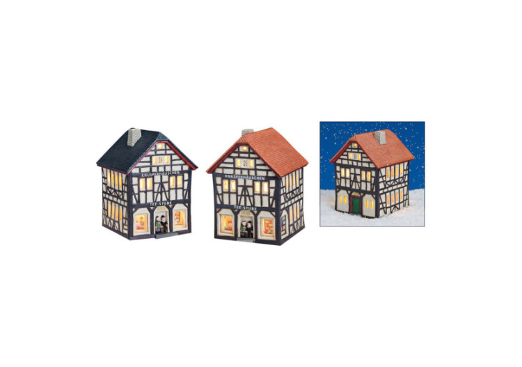 Maison d'éclairage Wurm - Knusperhäuschen Tee-Stube Bonn 12x16x12cm - 10056786 - WURM
