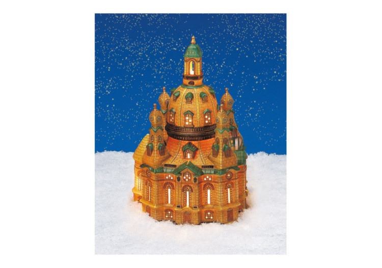 Lichthaus Frauenkirche - Porcelaine marron/vert 17x26x16cm - 10056860 - WURM 2