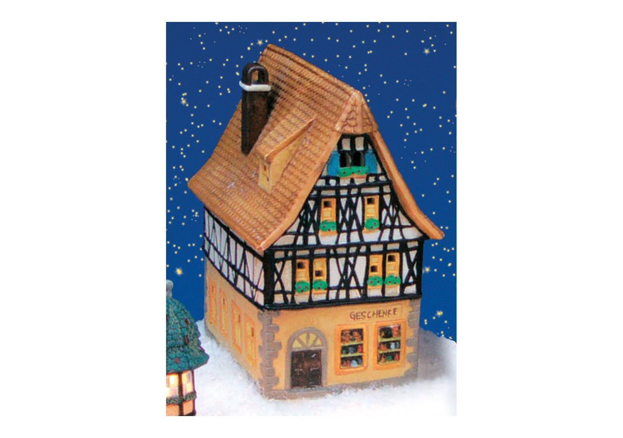 Maison à lumière Wurm - Boutique de cadeaux en porcelaine 10x19x13cm - 10057786 - WURM