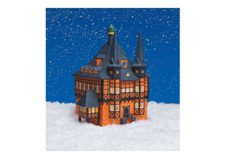 Maison à lumière Wurm - Hôtel de ville de Wernigerode en porcelaine 17x26x15cm - 10057839 - WURM 2