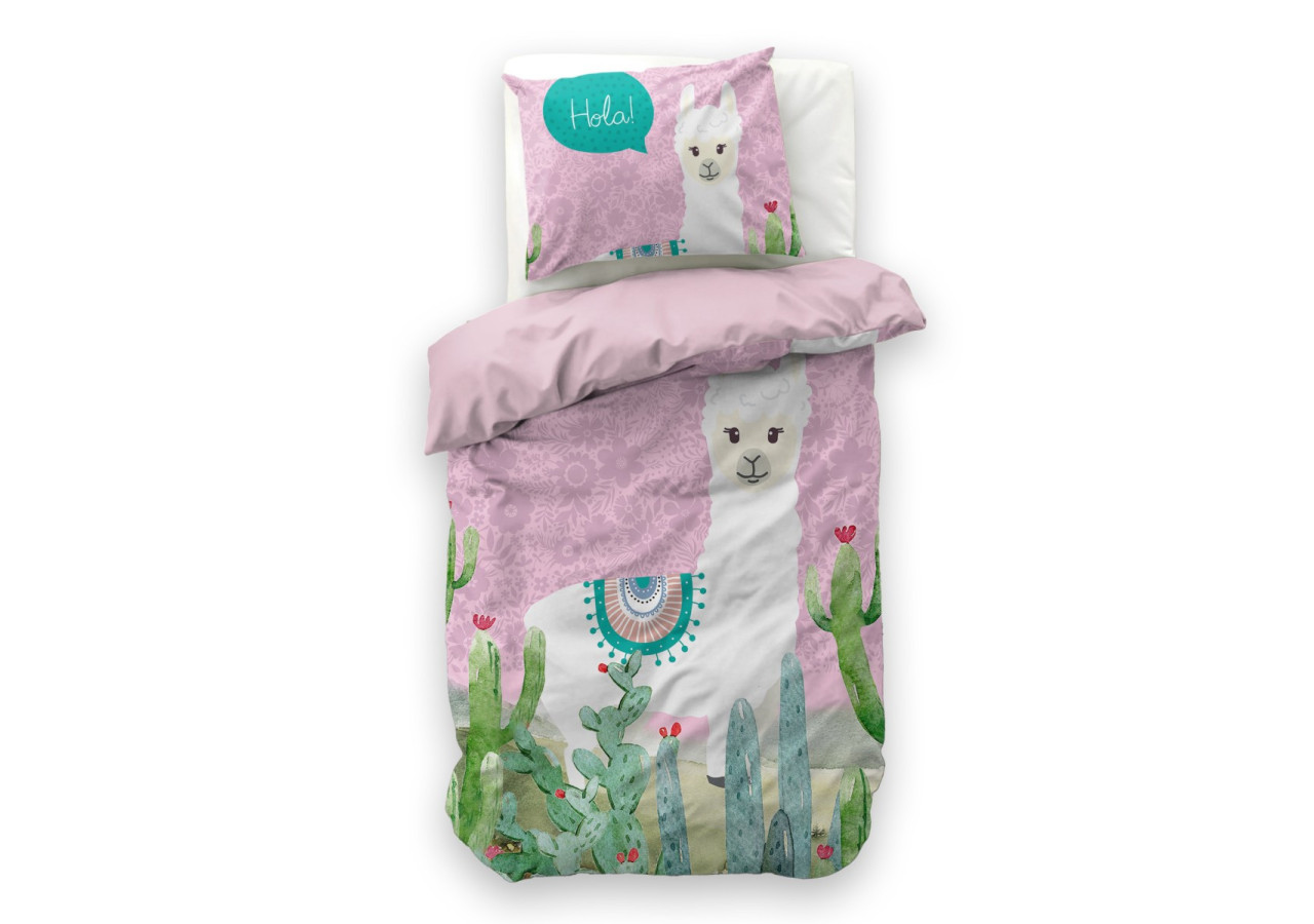 Housse de couette Hola Lama - 140 x 200/220 cm en microfibre douce - 17021738 - Royal Textile