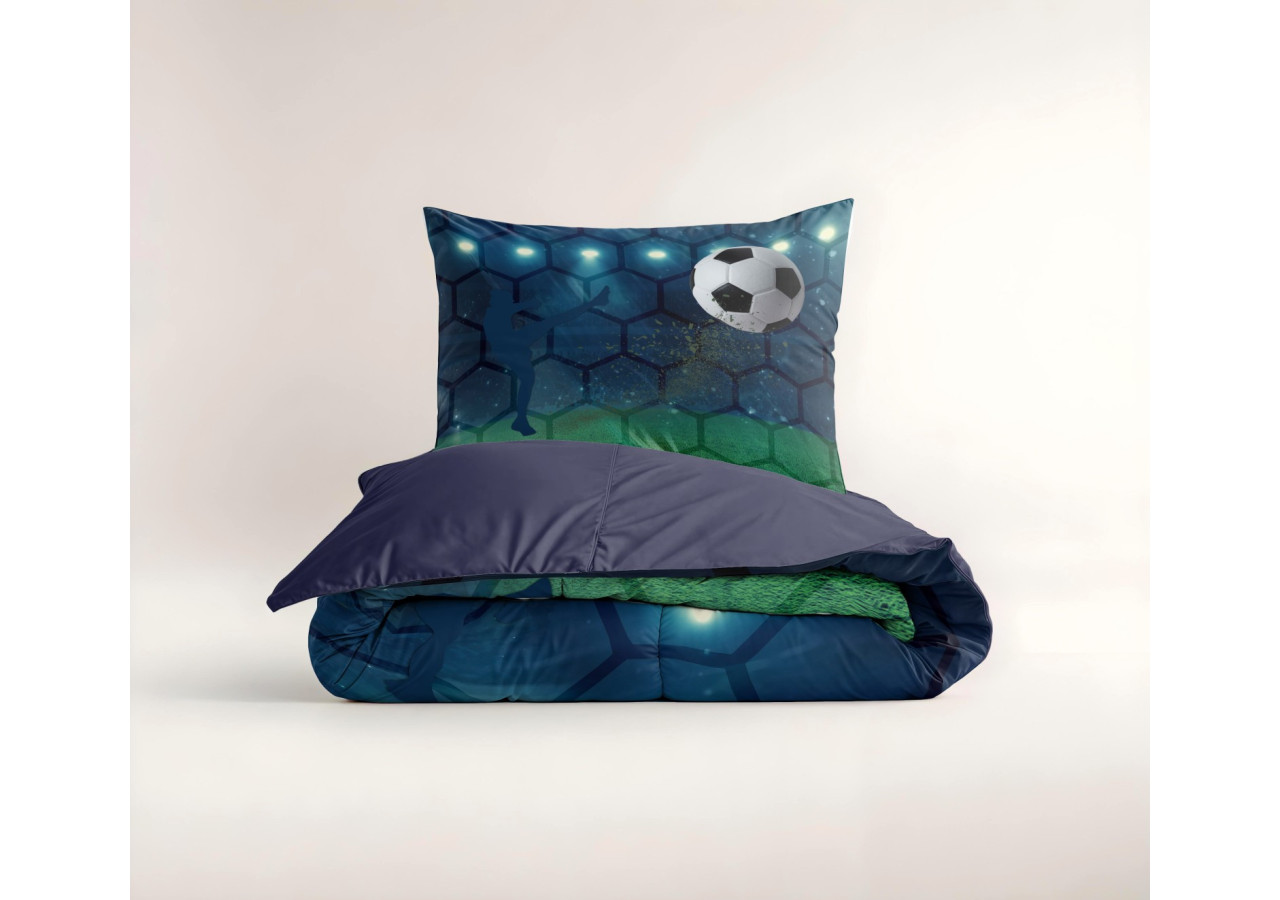 Housse de couette Live Football - 140 x 200/220 cm en microfibre douce - 17021739 - Royal Textile