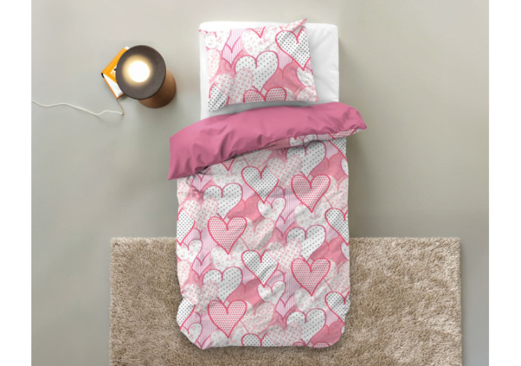 Housse de couette Hearts Love - 140 x 200/220 cm en microfibre douce - 17021740 - Royal Textile 2
