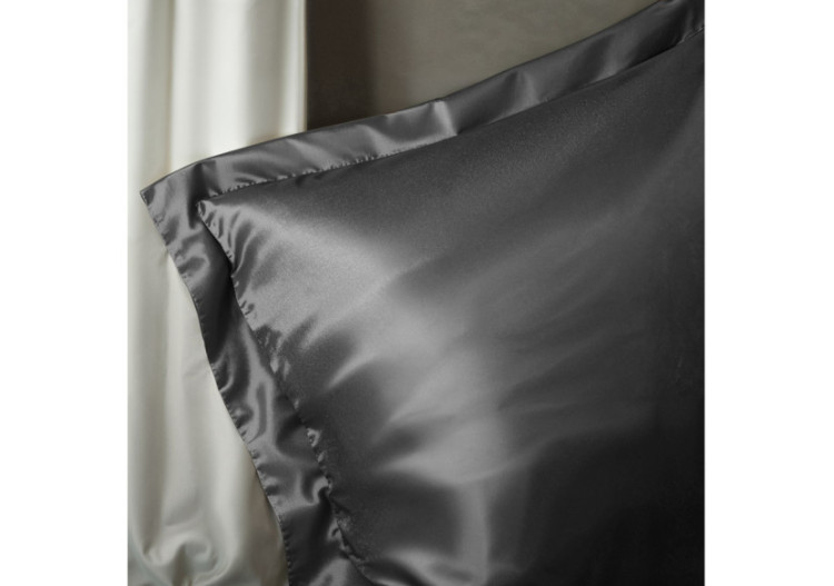 Housse de Couette Satiné Brillant Anthracite - 140 x 220 cm - 17020871 - Royal Textile